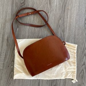 Sezane Heritage Victor Bag in Camel Brown